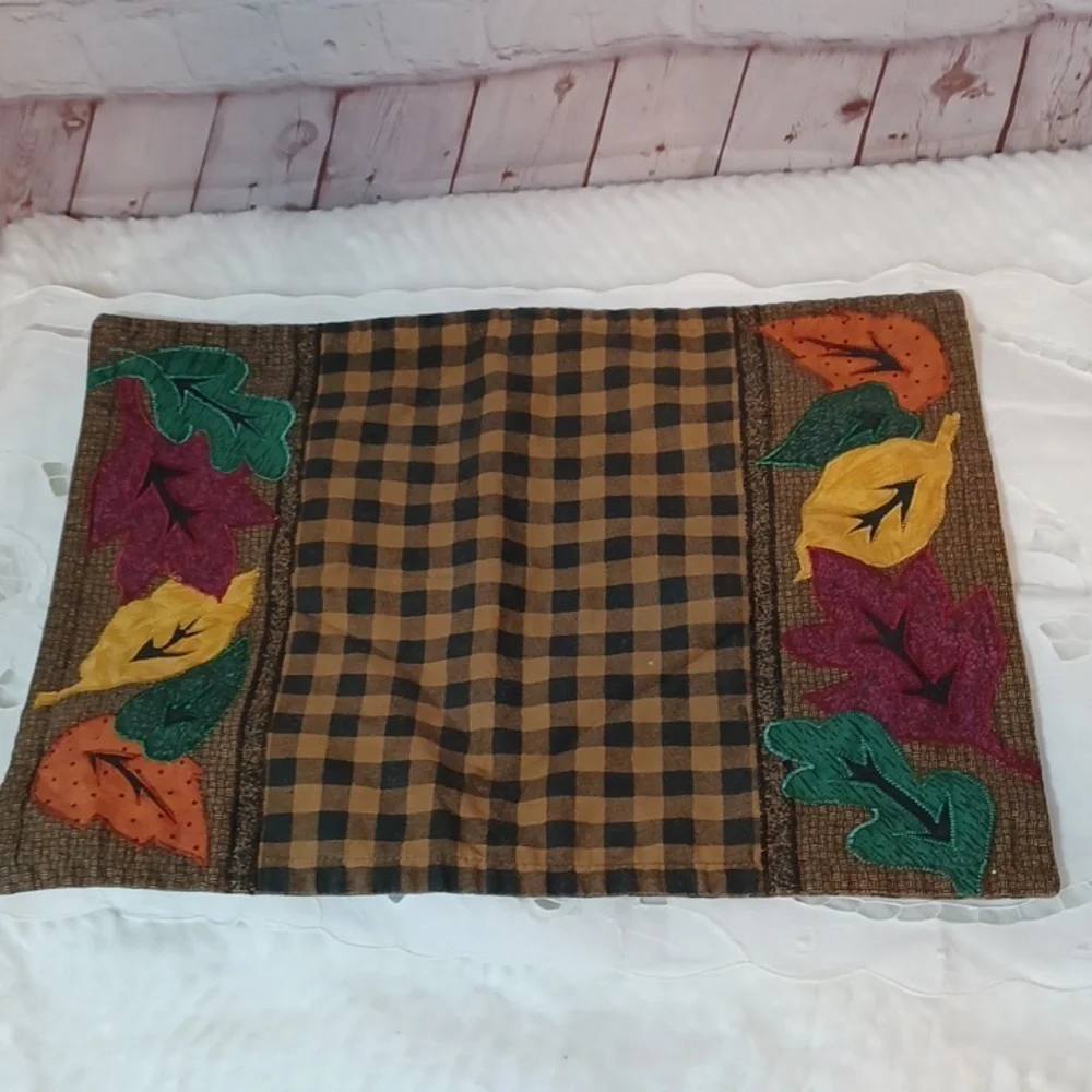 Fall‎ Leaves Embroidery 3 Piece Table Covers